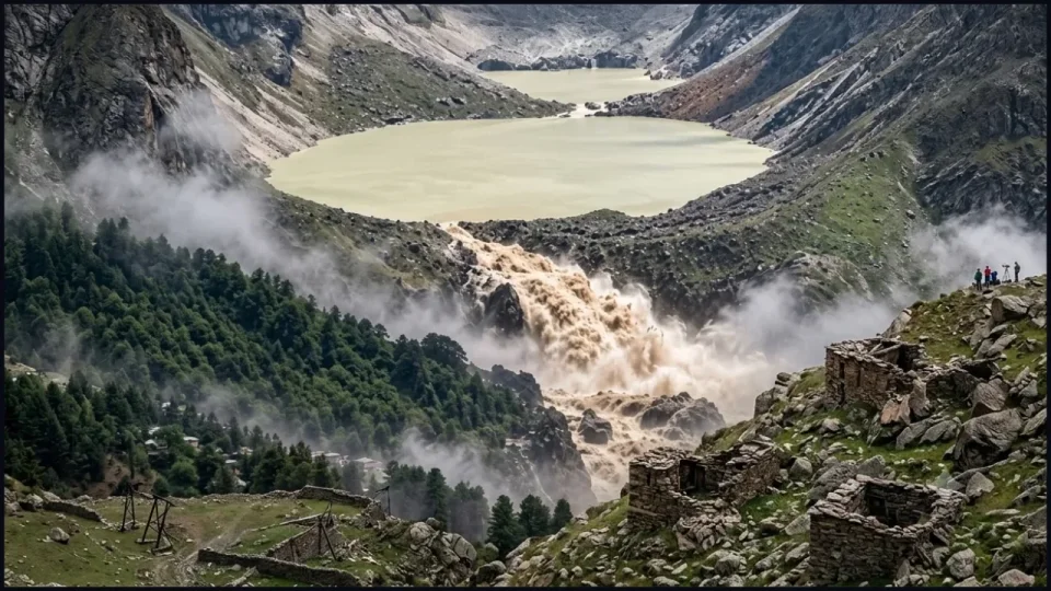 Glacial Lake Outburst Flood in Bhutan, impact reaches till Indian States of West Bengal and Assam