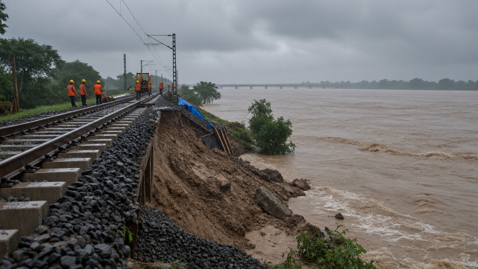 Soil Beneath Tracks Erodes, Ganga Levels Rise: What Bengal May Face as Rain Continues