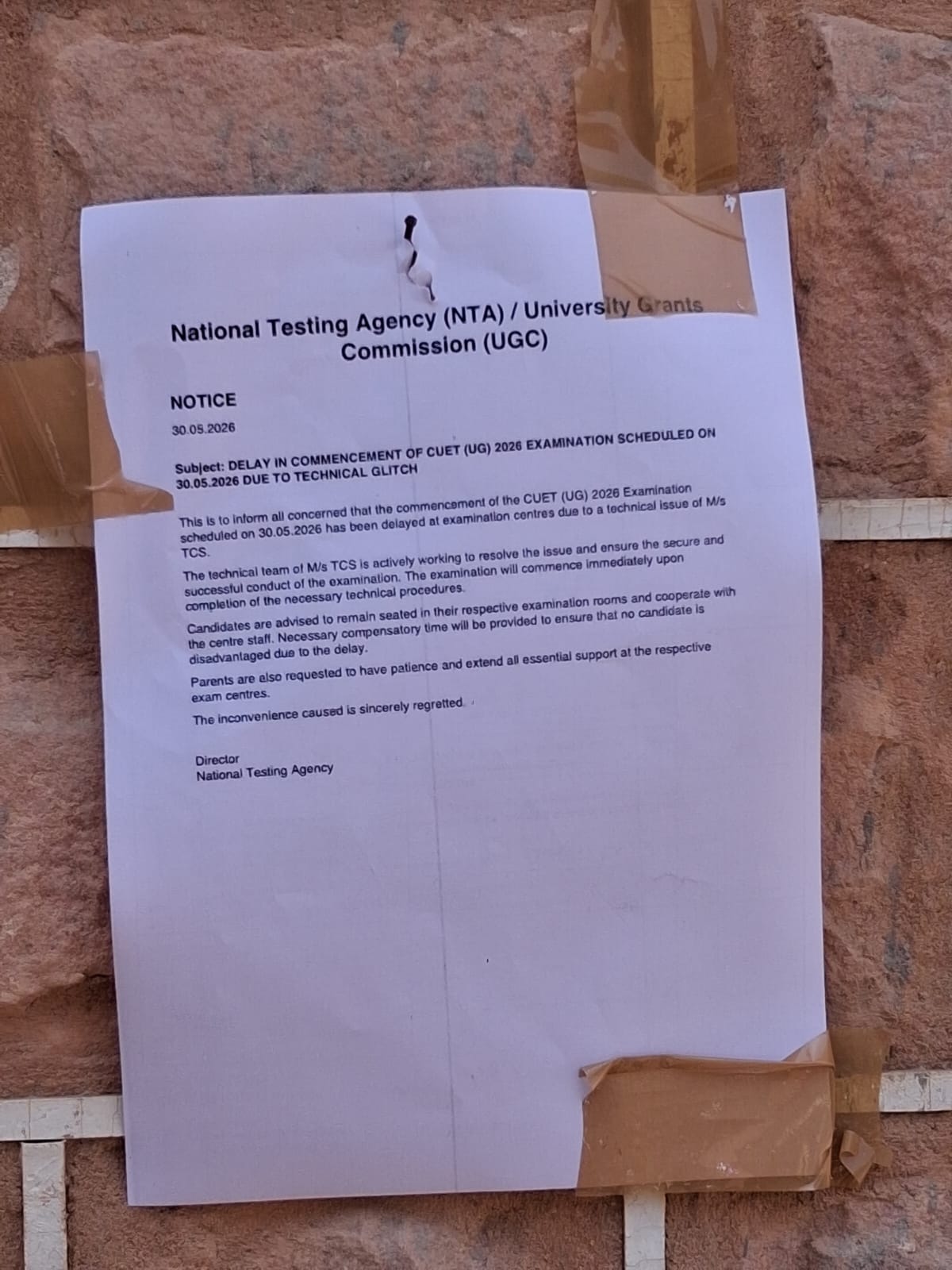 CUET-UG 2026 Delayed at Several Centres Due to Technical Glitch