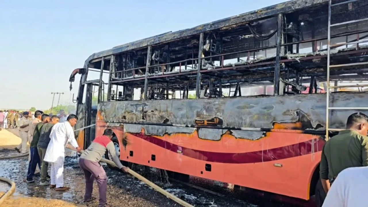 Rajasthan Bus Fire, Charred 20 Passengers | Image Source: DD News